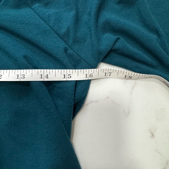 Denver Hayes Teal 3/4 length Sleeve Women's Top - Picture 8 of 12